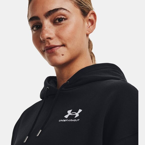 NWT Under Armour Icon Baggy Black Fleece Hoodie - Picture 3 of 7